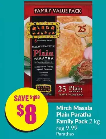 FreshCo Mirch masala plain paratha family pack offer