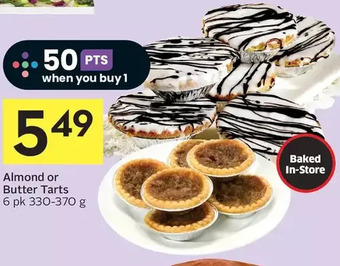 Foodland Almond or butter tarts offer