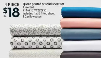 Giant Tiger Queen printed or solid sheet set offer