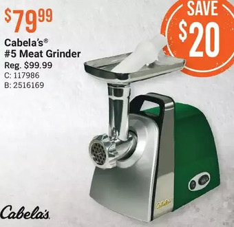 Cabela's Cabela's #5 meat grinder offer