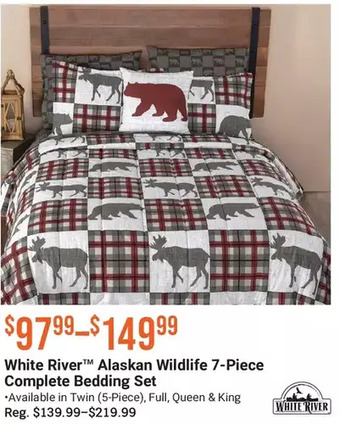 Cabela's White river alaskan wildlife 7-piece complete bedding set offer