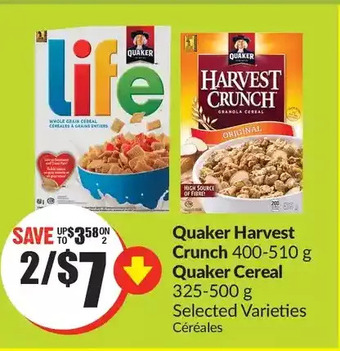 FreshCo Quaker harvest crunch | quaker cereal offer