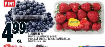 Metro Blueberries, driscoll's sweetest batch strawberries offer