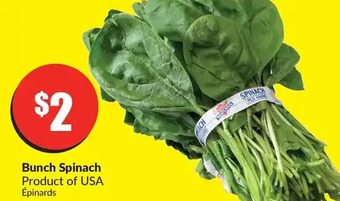 FreshCo Bunch spinach offer
