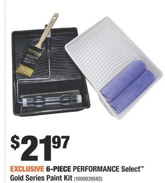 Home Depot 6-piece performance select™ gold series paint kit offer