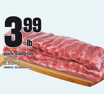 Zehrs Markets Pork side ribs offer
