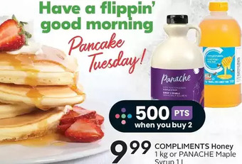 Sobeys Urban Fresh Compliments honey or panache maple syrup offer