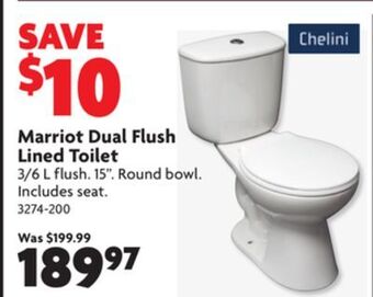 Home Hardware Marriot dual flush lined toilet offer