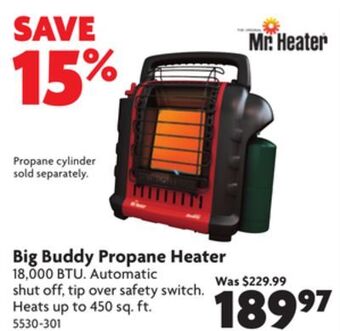 Home Hardware Big buddy propane heater offer
