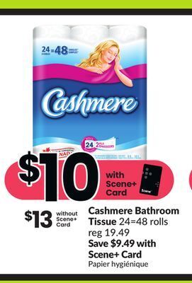 FreshCo Cashmere bathroom tissue 24=48 rolls offer