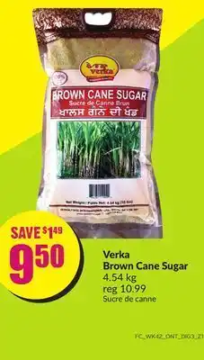 FreshCo Verka brown cane sugar 4.54 kg offer