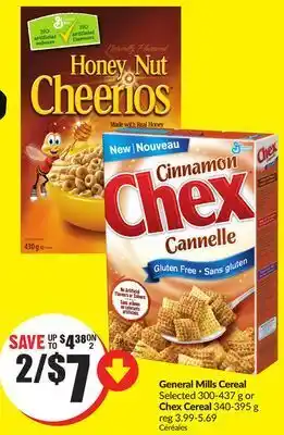 FreshCo General mills cereal selected 300-437 g or chex cereal 340-395 g offer
