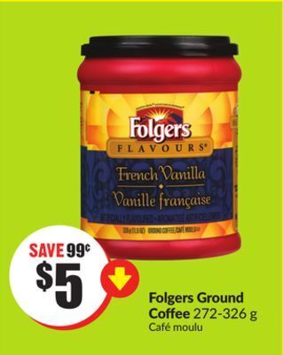 Chalo FreshCo Folgers ground coffee 272-326 g offer