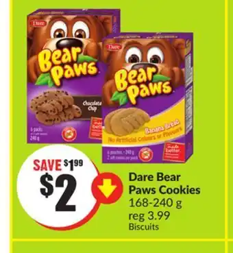 FreshCo Dare bear paws cookies 168-240 g offer