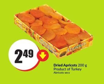 FreshCo Dried apricots 200 g product of turkey offer