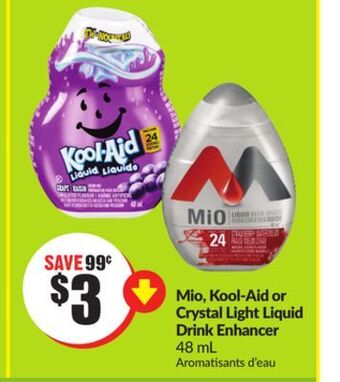 FreshCo Mio kool-aid or crystal light liquid drink enhancer 48 ml offer