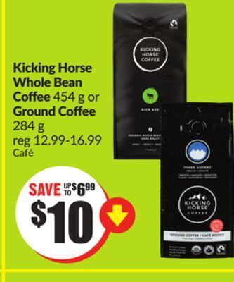FreshCo Kicking horse whole bean coffee 454 g offer