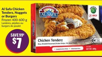 Chalo FreshCo Al safa chicken tenderz, nuggets or burgers frozen 400-600 g offer