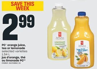Valu-mart Jus d'orange, thé ou limonade pc, 1.54 l offer