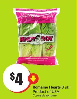Chalo FreshCo Romaine hearts 3 pk product of usa offer