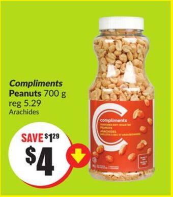 Chalo FreshCo Compliments peanuts 700 g offer