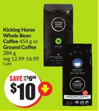 Chalo FreshCo Kicking horse whole bean coffee 454 g or ground coffee 284 g offer