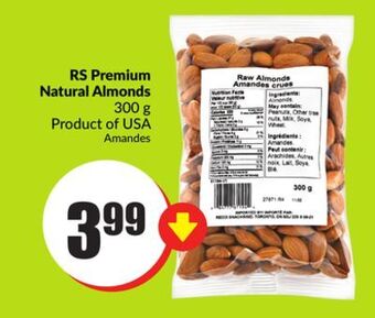 Chalo FreshCo Premium natural almonds 300 g product of usa offer