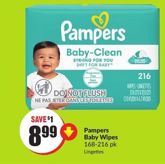 Chalo FreshCo Pampers baby wipes 168-216 pk offer