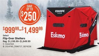 Bass Pro Select flip-over shelters offer