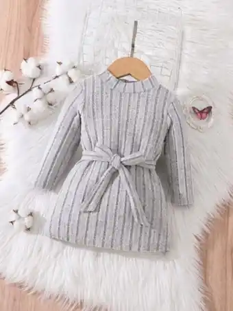 SheIn Baby mock neck belted dress offer