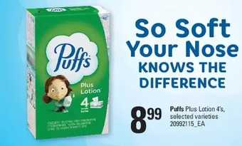 Loblaws Puffs plus lotion offer