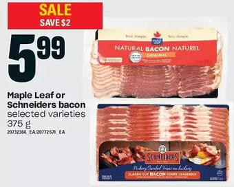 Loblaws Maple leaf or schneiders bacon offer