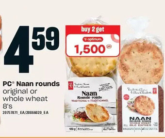 Loblaws Pc naan rounds offer