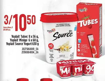 Loblaws Yoplait tubes | yoplait minigo | yoplait source yogurt offer