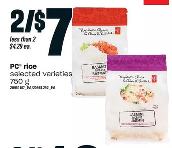Loblaws Pc rice offer