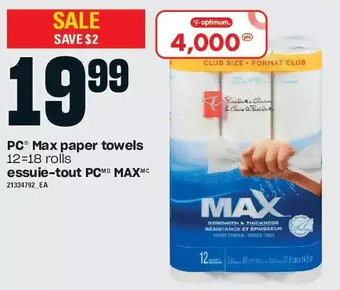 Independent Grocer Pc max paper towels offer