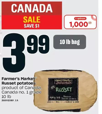 Loblaws Farmer's market russet potatoes offer