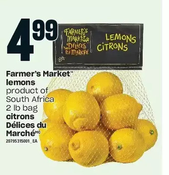 Independent Grocer Farmer's market lemons offer