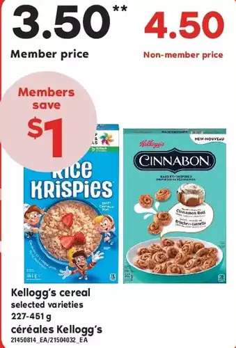 Independent Grocer Kellogg's cereal offer