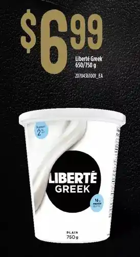Independent Grocer Liberte greek offer