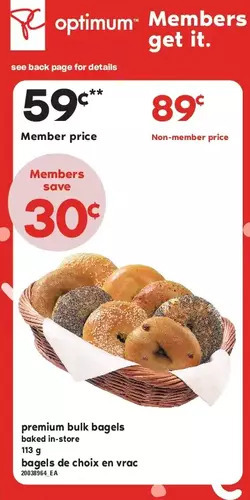 Independent Grocer Premium bulk bagels offer