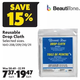 Home Hardware Reusable drop cloth offer