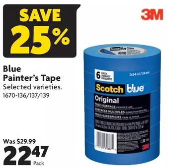 Home Hardware Blue painter's tape offer