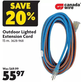 Home Hardware Outdoor lighted extension cord offer