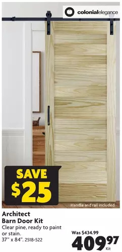 Home Hardware Architect barn door kit offer