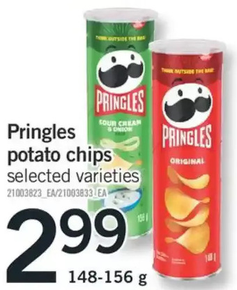 Fortinos Pringles potato chips offer
