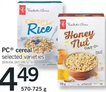 Fortinos Pc cereal offer