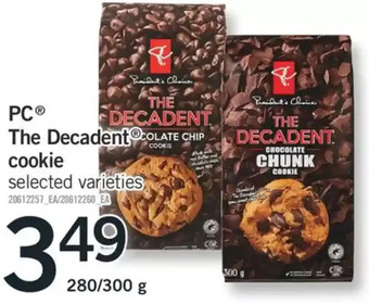 Fortinos Pc the decadent cookie offer