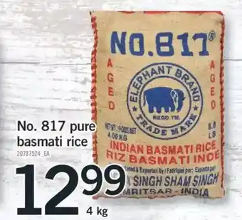 Fortinos No. 817 pure basmati rice offer
