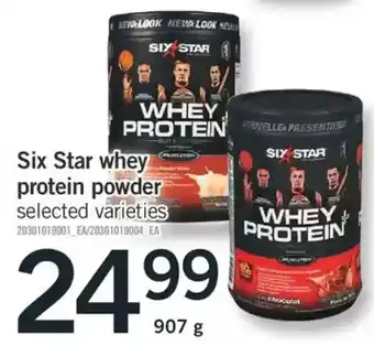 Fortinos Six star whey protein powder offer